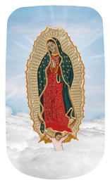 DAROYAL-110-BL Lady of Guadalupe Clouds Blue